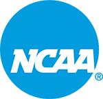 NCAA logo in white on blue circle