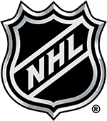 NHL logo shield in silver on black